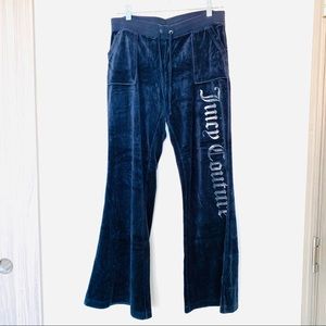 JUICY COUTURE l Royal Blue Velour Track Pants